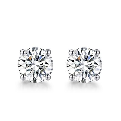 品質  18k Gold Moissanite Diamond Stud Earrings White Gold Support Customization 工場