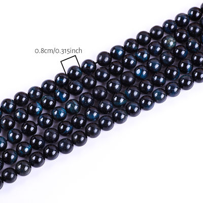 8mm インク 青い虎の目 宝石 ピンク クリスタルストーン 数珠 宝石製作