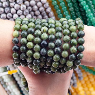 南部玉丸珠 天然結晶宝石 異なる珠のサイズ DIY 宝石制作のための松散な珠の糸