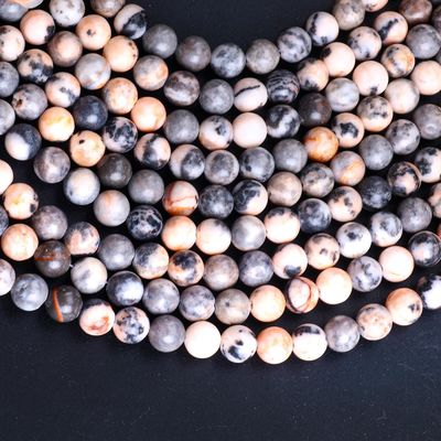 8mm 天然 ピンク ゼブラ 石 宝石 数珠 治癒 結晶 石 数珠 宝石 製造