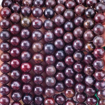 赤花ジャスパー丸珠 天然結晶宝石 異なる珠のサイズ DIY 宝石制作のための松散な珠の糸