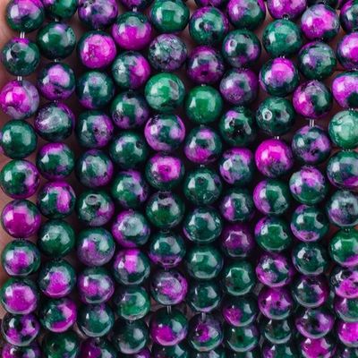 8mm エピドート 宝石 数珠 ダークルビー ゾイサイト 宝石 数珠 治癒 結晶石 数珠 宝石 珠宝
