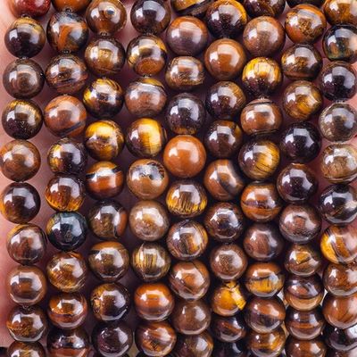 8mm ブラウン タイガーアイ 宝石 数珠 治癒 水晶石 数珠 宝石 製造