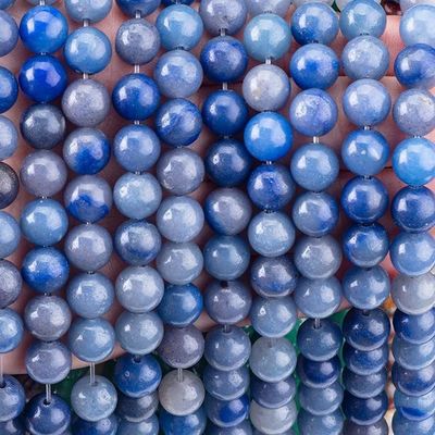 8mm ブルー アヴェンチュリン 宝石 数珠 治癒 水晶石 数珠 宝石 製造