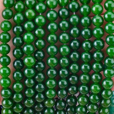 グリーンジャード ゆるい 丸い 数珠 宝石製造用の多サイズ数珠