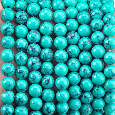 8MM グリーン ターコイズ 大量 数珠 宝石 製作 ストランド ブレスレット ネックレス イヤリング
