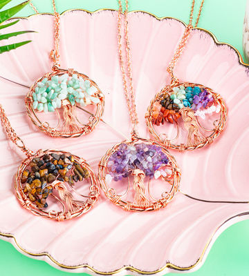 2.6*2.2インチ/6.6*5.2cm チャクラ 宝石ネックレス 解放不安