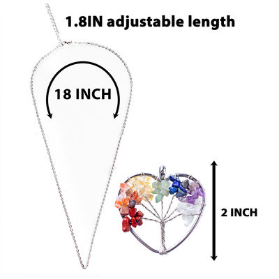 5*5cm 生命の木 ネックレス チャクラストーンペンダント