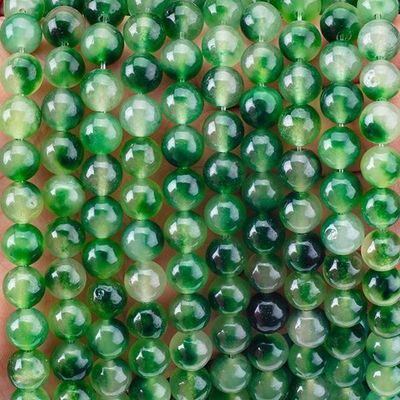 8mm クリア モス アガート 宝石 数珠 治癒 水晶石 数珠 宝石 製造