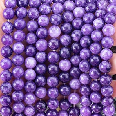 8mm 高品質 クリア 紫色 銀河アゲート 宝石 数珠 治癒 水晶石 数珠 宝石製造