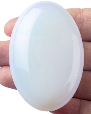 天然オパール パームストーン 癒し ポケット 磨きオパール 岩石 オバル 心配石 不安を解消する