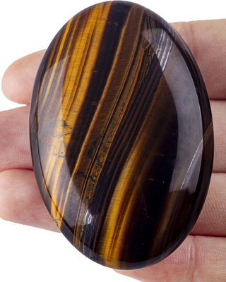 天然虎の目 パームストーン 癒し ポケットポリス 虎の目 ロックストーン 不規則な心配石 不安を解消する