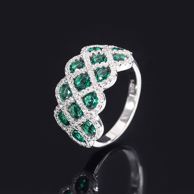 ジルコン925 ステルリング銀宝石 婚約指輪 花の形