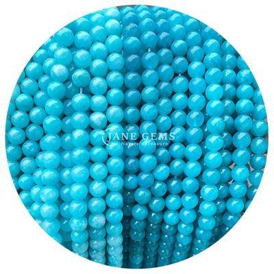 卸売 丸型 天然石 数珠 丸型 緩い 宝石 数珠 アクセサリー 8mm アクアマリン 緩い 数珠 DIY 宝石