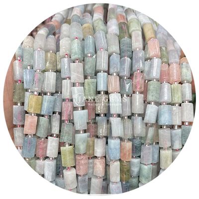 天然結晶宝石 円筒形 数珠 アガート 円筒 ローズ 数珠 アクセサリー DIY ジュエリー製造