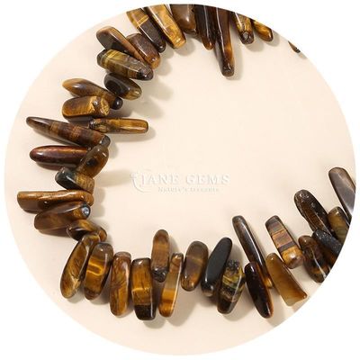 天然宝石 不正歯形 日光石 虎の目チップ 砂利 ゆったりな珠の糸 DIY 宝石制作
