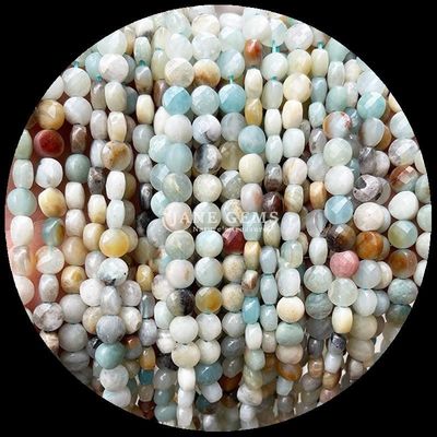 平らな形 面目のある珠 水晶の宝石 丸い形 DIY 珠宝制作のための松散な珠の糸
