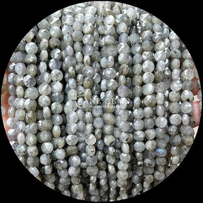平らな形 面目のある珠 水晶の宝石 丸い形 DIY 珠宝制作のための松散な珠の糸