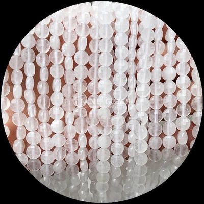 平らな形 面目のある珠 水晶の宝石 丸い形 アメジスト ローズ クォーツ DIY 珠宝制作のための松散な珠の糸