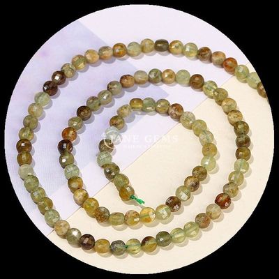 平らな形 面目のある珠 水晶の宝石 丸い形 コーディエライト 太陽石 DIY 珠宝制作のための松散な珠の糸