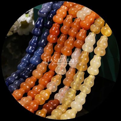 カボチャ 形 の 数珠 結晶 宝石 瓶 形 の 松散 な 数珠 糸 DIY 宝石 制作