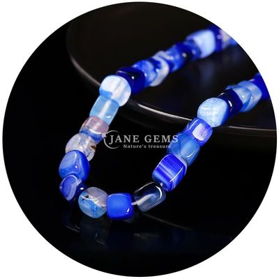 天然結晶宝石 広角アゲートビーズ キューブ 松散 ターコイズビーズ アクセサリー 宝石製造用スペース