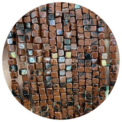 天然結晶宝石 広角アゲートビーズ キューブ 松散 ターコイズビーズ アクセサリー 宝石製造用スペース