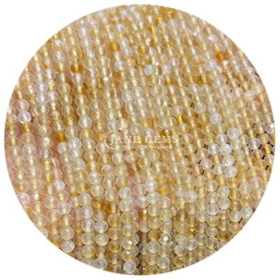 宝石 数珠 天然 結晶 面型 丸い 形状 小さい サイトリン 日器 松散 な 数珠 帯 帯 帯