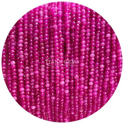 カルセドニーの宝石の種類 自然結晶の珠 面状のアバクスの形 腕輪用の小さな松散な珠の糸