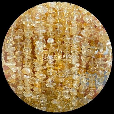 シトリン 黒 細紋宝石 数珠 天然 結晶 不規則 形状 切片 砂石 松散 数珠 ストランド ブレスレット