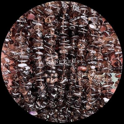 シトリン 黒 細紋宝石 数珠 天然 結晶 不規則 形状 切片 砂石 松散 数珠 ストランド ブレスレット