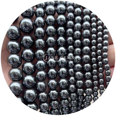 天然宝石 丸型松散珠 8mm ヘマタイト 松散珠 溶岩石 丸型アガート 珠 宝石用スペース M