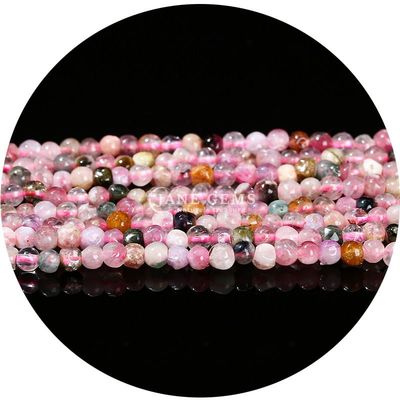 天然宝石の散らばる珠 8mm ロドライト散らばる珠 丸い多彩なツーマリンの珠 宝石のためのスペース