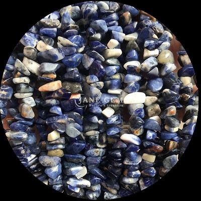 ソーダライト モーケイト 宝石 数珠 天然結晶 不規則形 切片 砂石 松散 数珠 帯柄