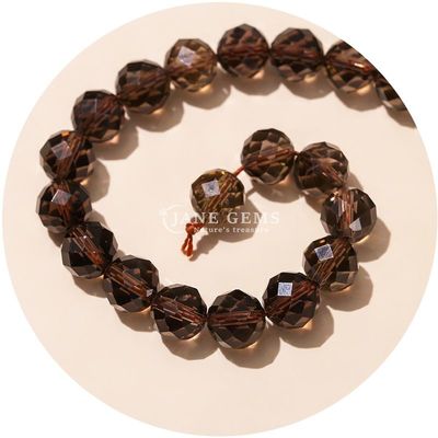 卸売 本物の天然宝石 松散珠 面の水晶 松散珠 ローズ クォーツ 石珠 工芸用