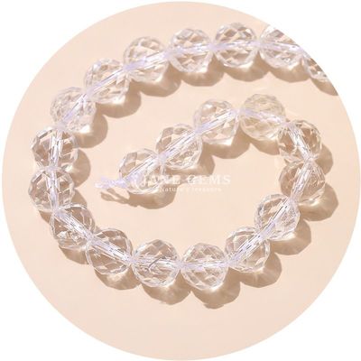 卸売 本物の天然宝石 松散珠 面の水晶 松散珠 ローズ クォーツ 石珠 工芸用