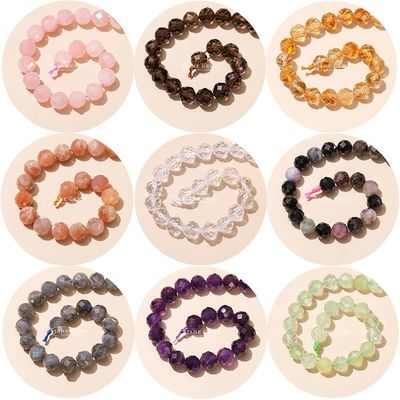 卸売 本物の天然宝石 松散珠 面の水晶 松散珠 ローズ クォーツ 石珠 工芸用