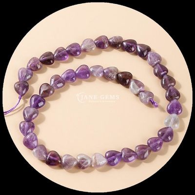 アクアマリン アメジスト 宝石 数珠 天然 結晶 心形 石 松散 数珠 ストランド ブレスレット