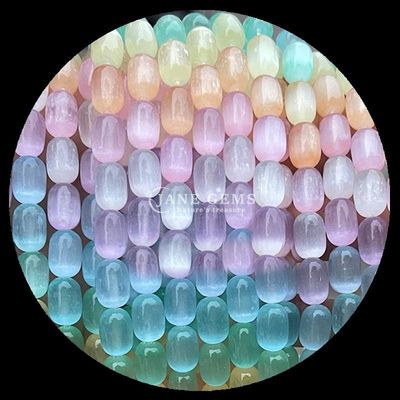 宝石 数珠 ダルマシアン ジャスパー 天然 結晶 宝石 樽 形 ゆったり 珠 糸 宝石 製造