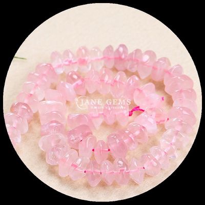 宝石 数珠 天然 結晶 シトリン ローズ クォーツ 宝石 不規則 転倒 形 ゆったり 数珠 繊維 宝石 製作