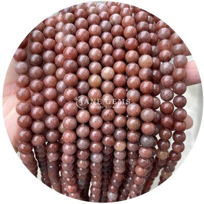 天然石の石珠 石石石 ピンク アヴェンチュリン 丸 滑らか DIY 宝石製作