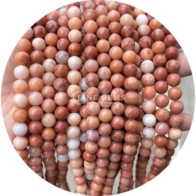 天然石の石珠 石石石 ピンク アヴェンチュリン 丸 滑らか DIY 宝石製作