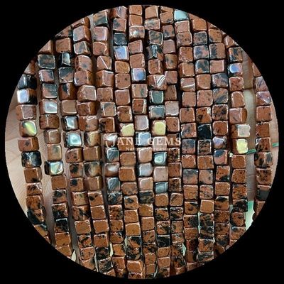 インドアゲート ブルー・ドット・ビーズ クリスタルヒーリングとDIYジュエリー制作