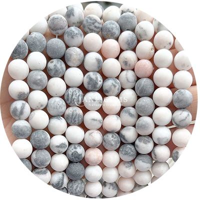 フロースト ヘリング マット 丸い 数珠 半完成品 DIY ギフト 手作り 宝石