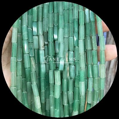 天然緑色アベンチュリン インドアゲート 宝石 珠の糸 DIY 宝石 治癒