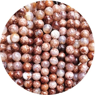 滑らかな丸い形状の滑らかな珠の糸 宝石制作のための異なる氷岩