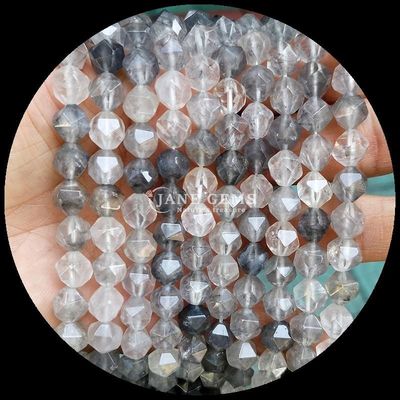 鮮やかな多彩の天然宝石の珠 水瓜 石英 水素 松散な糸珠 DIY 宝石