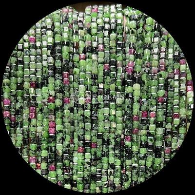 宝石 キューブ 数珠 ルビー ゾイサイト 虎の目 松散な線 方角 数珠 DIY 宝石制作