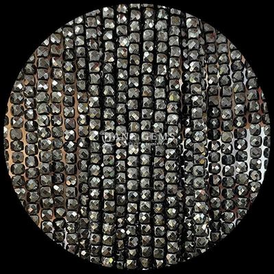 小さい虹色の磨いた宝石の珠 金色オブシディアン ジュエリー製造のための松散糸