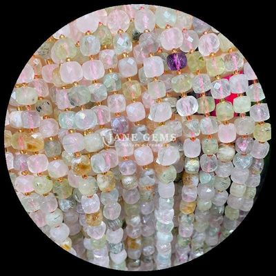 自然 多彩宝石 数珠 キューブ 方形 アメジスト ゆるい ストランド 数珠 宝石 DIY